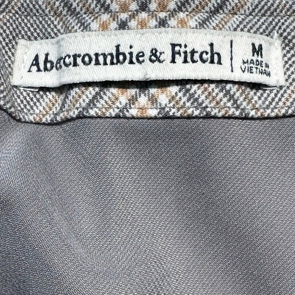 ABERCROMBIE & FITCH Y2K Plaid Mini Skirt • Medium • gray, tan, white - Picture 5 of 7